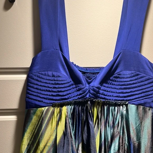 Black Halo mini dress, blue and multi colour, size medium - Picture 2 of 5